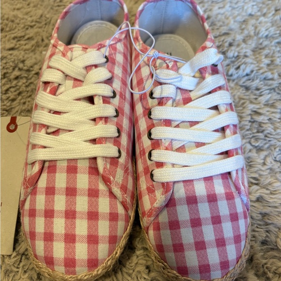 Esprit Shoes - Esprit Pink and White Flats with Gingham Pattern